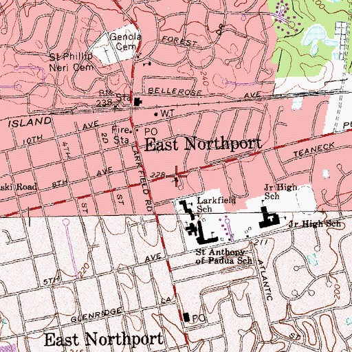 Topographic Map of Union Church, NY