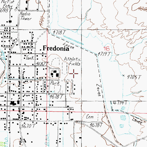 Topographic Map of Fredonia Dam, AZ