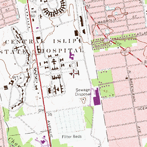 Topographic Map of Independence Hall, NY