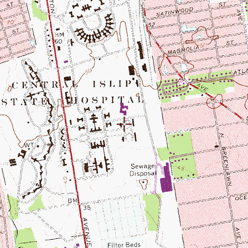 Topographic Map of Leadership Hall, NY