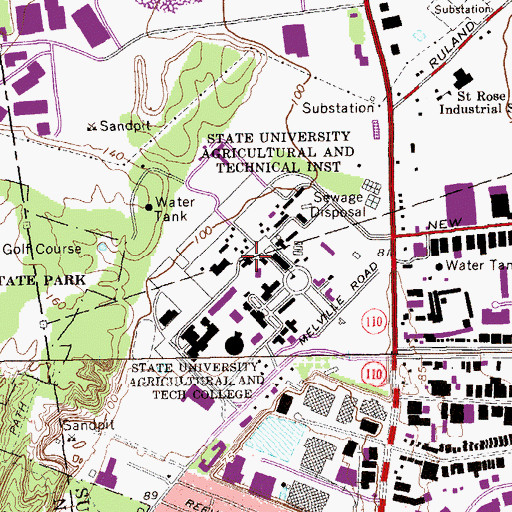 Topographic Map of Conklin Hall, NY