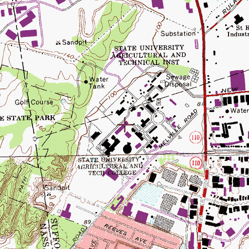 Topographic Map of Hale Hall, NY