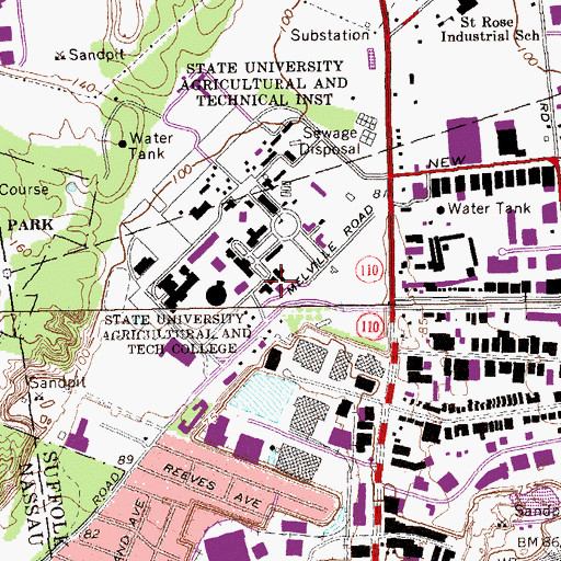 Topographic Map of Hooper Hall, NY