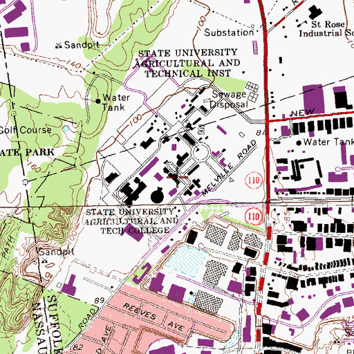Topographic Map of Knapp Hall, NY
