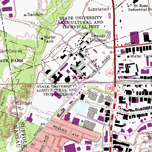 Topographic Map of Laffin Hall, NY