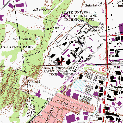 Topographic Map of Lupton Hall, NY
