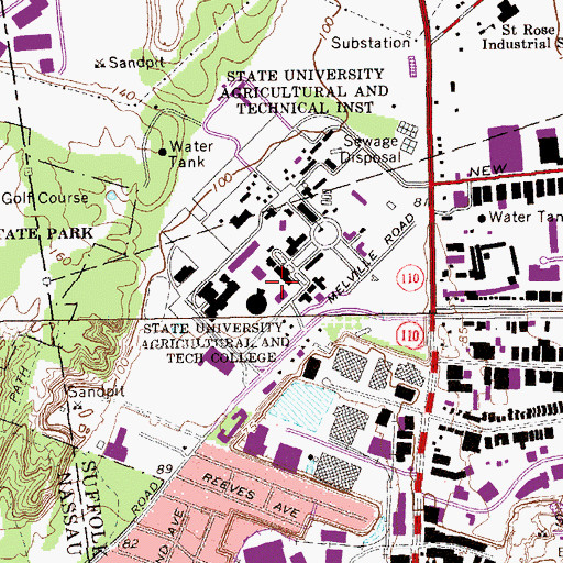 Topographic Map of Ralph Bunche Plaza, NY