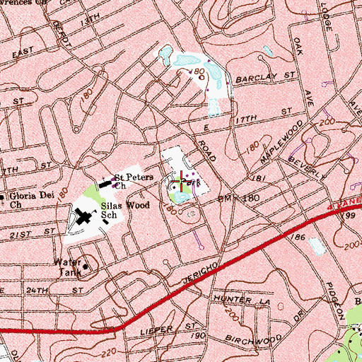 Topographic Map of Depot Park, NY