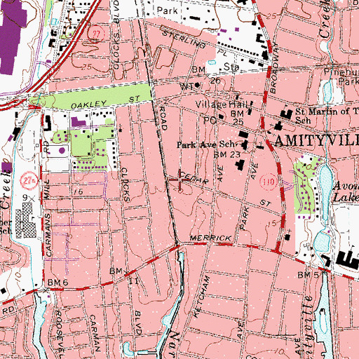Topographic Map of Beth Sholom Jewish Center, NY
