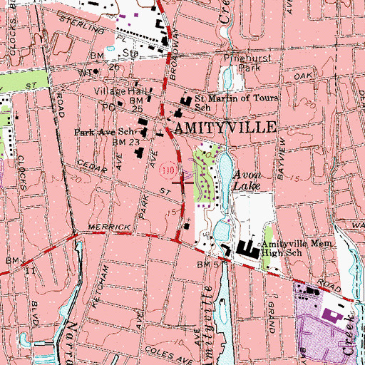 Topographic Map of First Church of Christ Scientist, NY