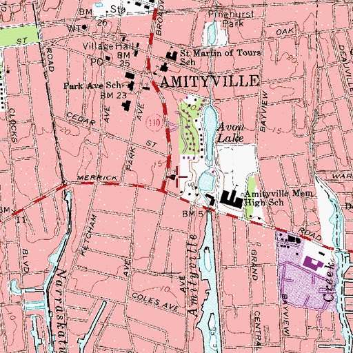 Topographic Map of First Methodist Church, NY