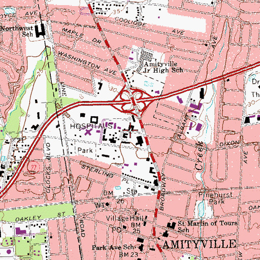 Topographic Map of Brunswick General Hospital, NY