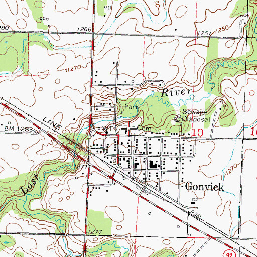 Topographic Map of Samhold Lutheran Church, MN