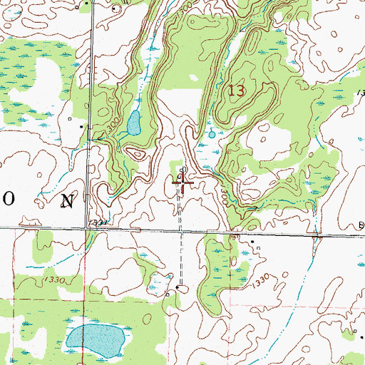 Topographic Map of Beard Post Office (historical), MN