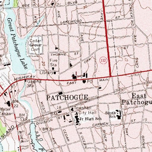 Topographic Map of Congregational Church, NY