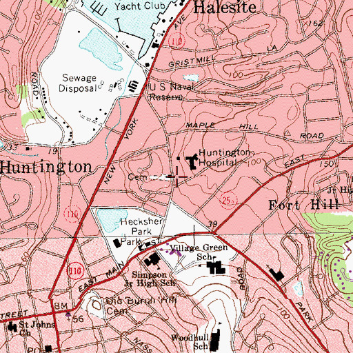 Topographic Map of Bethel African Methodist Episcopal Church, NY