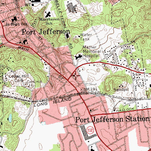 Topographic Map of Assembly of God Church, NY