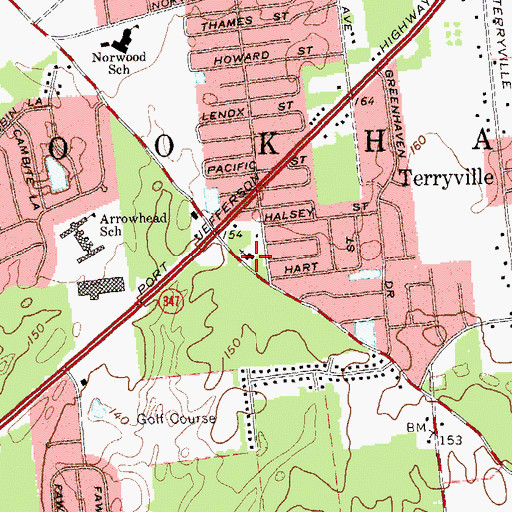 Topographic Map of Christ United Methodist Church, NY