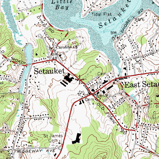 Topographic Map of Monastery of the Holy Cross, NY