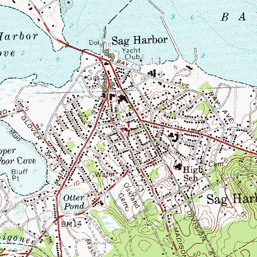 Topographic Map of First Presbyterian Church, NY