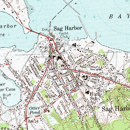 Topographic Map of Saint Andrews Roman Catholic Church, NY