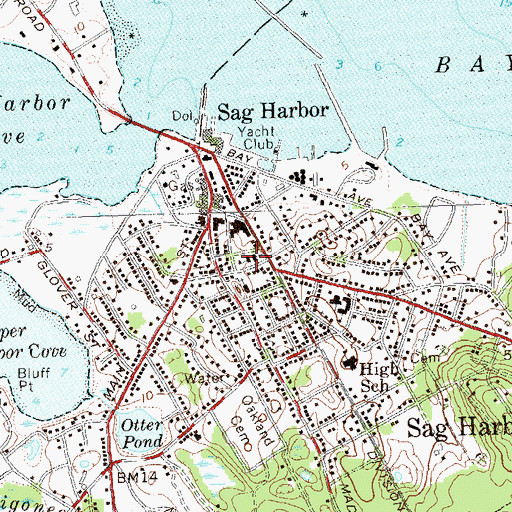 Topographic Map of Stella Maris Regional School, NY