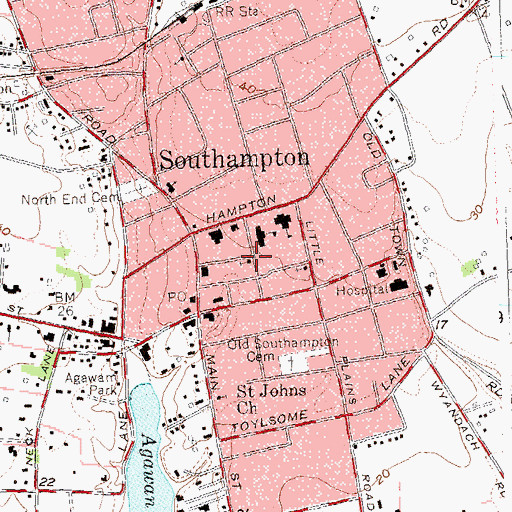Topographic Map of First Church of Christ Scientist, NY