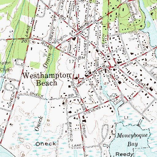 Topographic Map of Saint Mark's Church, NY