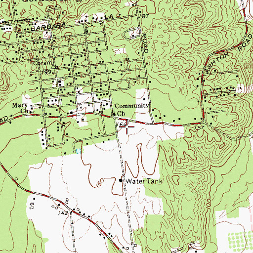 Topographic Map of Granny Road Park, NY