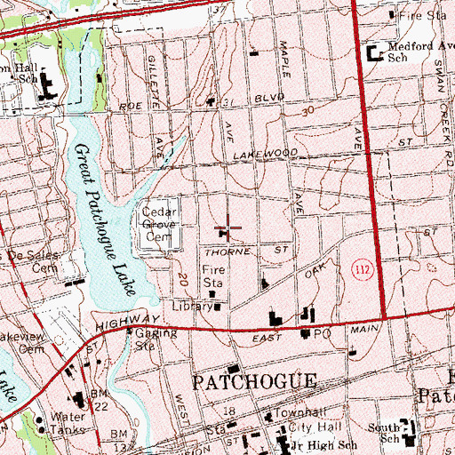 Topographic Map of Seventh Day Adventist Church, NY