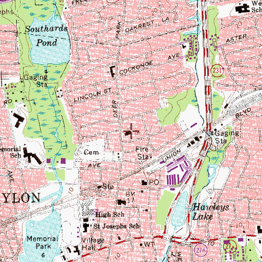 Topographic Map of Congregation Beth Shalom, NY