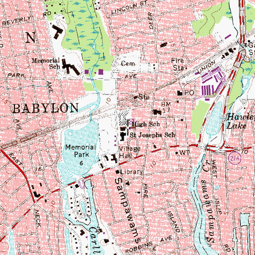 Topographic Map of Saint Joseph's Roman Catholic Church, NY