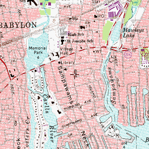 Topographic Map of Seventh Day Adventist Church, NY