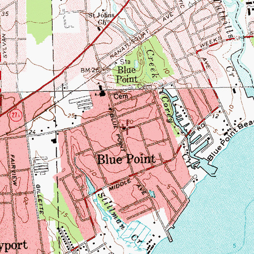 Topographic Map of Our Lady of the Snow Roman Catholic Church, NY