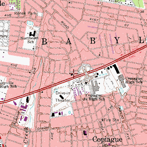 Topographic Map of Bethel African Methodist Episcopal Church, NY