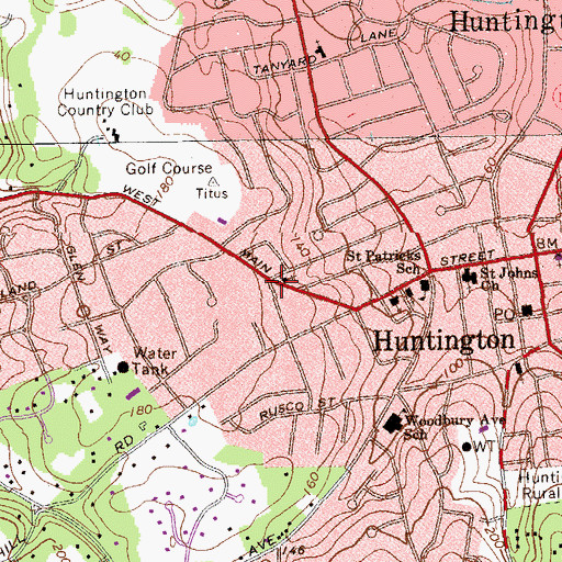 Topographic Map of First Church of Christ Scientist, NY