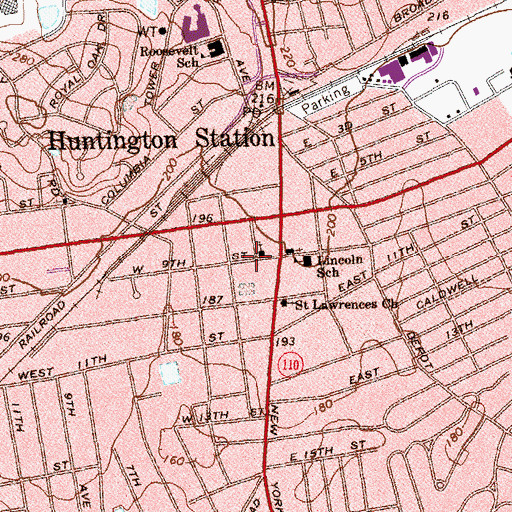 Topographic Map of Seventh Day Adventist Church, NY