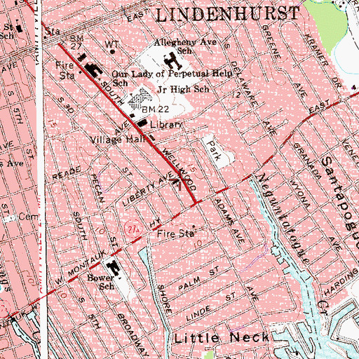 Topographic Map of Grace United Methodist Church, NY