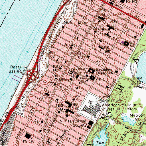 Topographic Map of Holy Trinity Roman Catholic Church, NY