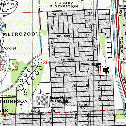 Topographic Map of Whitehurst Day Care Center, FL