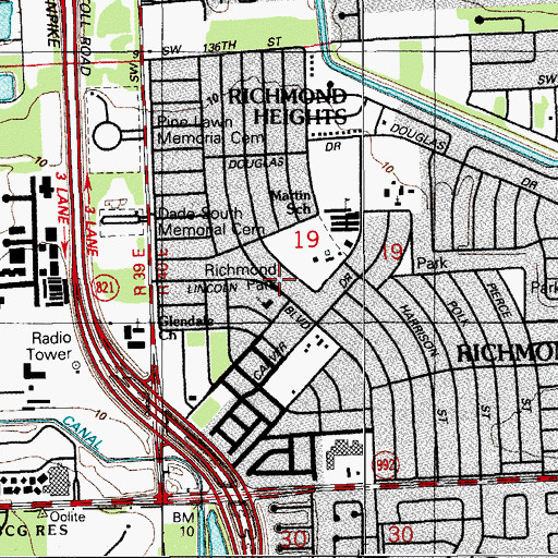 Topographic Map of Whole Word Christian Academy, FL