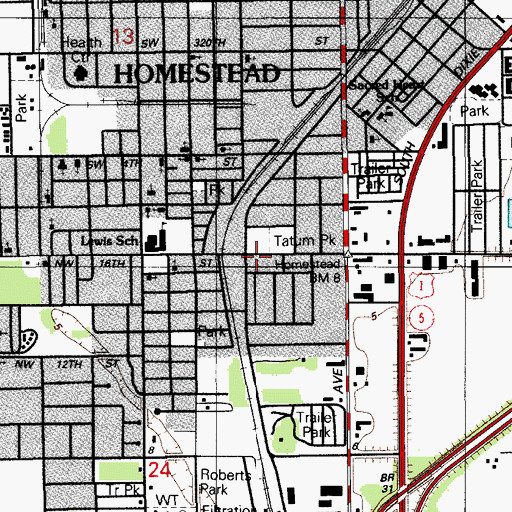 Topographic Map of YMCA Tatum Park, FL