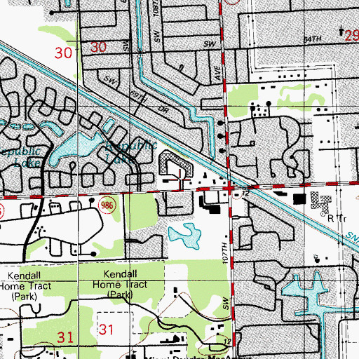 Topographic Map of Young Expectations Day Care Center, FL