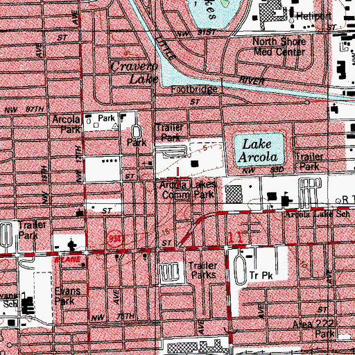 Topographic Map of Young Years Child Care Center, FL