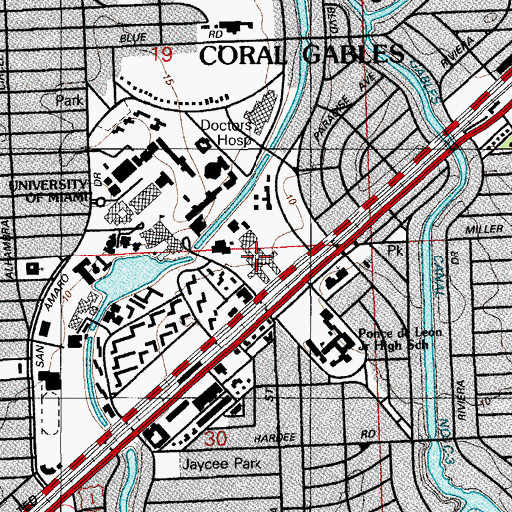 Topographic Map of West Laboratory Elementary School, FL