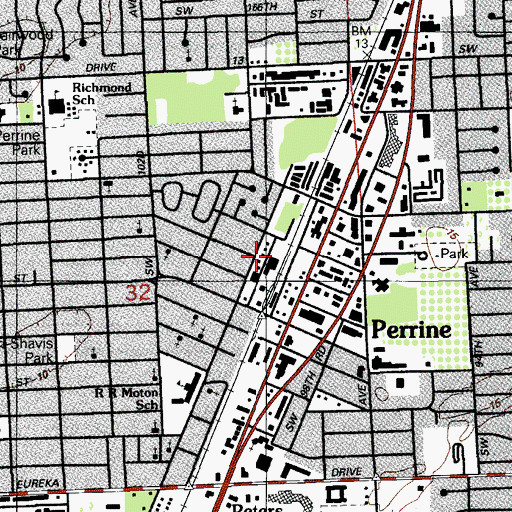 Topographic Map of West Perrine Child Development Center, FL