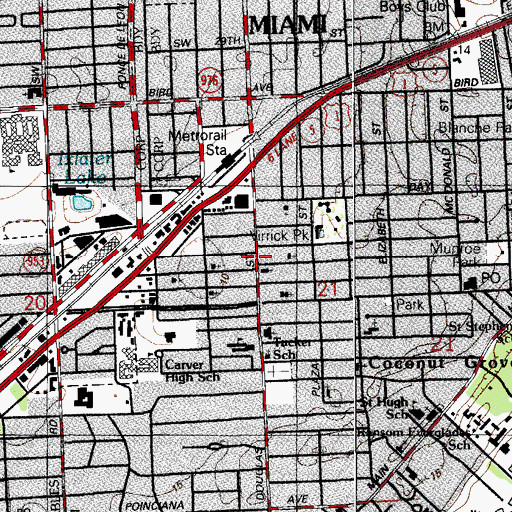 Topographic Map of Westbrook Day Care Center, FL