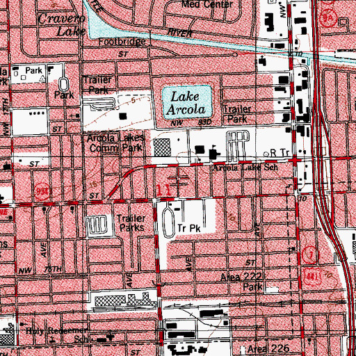 Topographic Map of Westland Mobile Home Park, FL