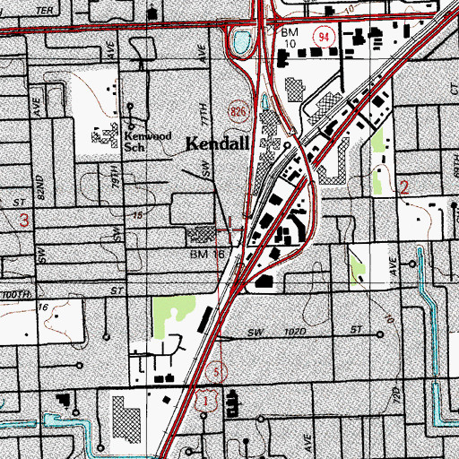 Topographic Map of Wayside Baptist Preschool, FL