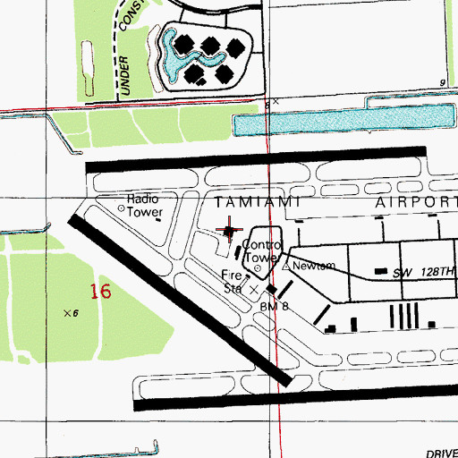 Topographic Map of Wings Over Miami Air Museum, FL